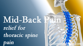 Chiropractic Spine Sports And Rehabilitation delivers gentle chiropractic treatment to relieve mid-back pain in the thoracic spine. 