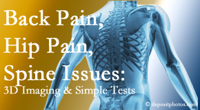 Chiropractic Spine Sports And Rehabilitation examines back pain patients for a variety of issues like back pain and hip pain and other spine issues with imaging and clinical tests that influence a relieving chiropractic treatment plan.