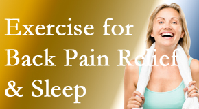 Chiropractic Spine Sports And Rehabilitation shares recent research about the benefit of exercise for back pain relief and sleep. 