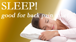 Chiropractic Spine Sports And Rehabilitation presents research that says good sleep helps keep back pain at bay. 