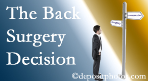 Tonawanda back surgery for a disc herniation is an option to be carefully studied before a decision is made to proceed. 