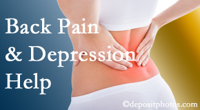 Tonawanda depression that accompanies chronic back pain often resolves with our chiropractic treatment plan’s Cox® Technic Flexion Distraction and Decompression.