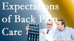 The pain relief expectations of Tonawanda back pain patients influence their satisfaction with chiropractic care. What is realistic?