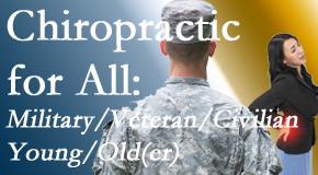 Chiropractic Spine Sports And Rehabilitation delivers back pain relief to civilian and military/veteran sufferers and young and old sufferers alike!