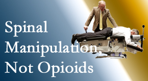 Chiropractic spinal manipulation at Chiropractic Spine Sports And Rehabilitation is worthwhile over opioids for back pain control.