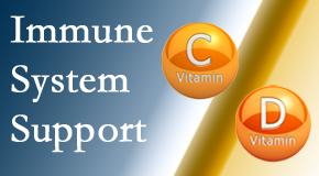 Chiropractic Spine Sports And Rehabilitation presents details about the benefits of vitamins C and D for the immune system to fight infection. 