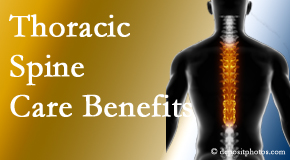 Chiropractic Spine Sports And Rehabilitation wonders at the benefit of thoracic spine treatment beyond the thoracic spine to help even neck and back pain. 