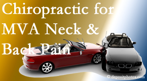 Chiropractic Spine Sports And Rehabilitation provides gentle relieving Cox Technic to help heal neck pain after an MVA car accident.