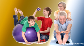 Tonawanda exercise image of young and older people as part of chiropractic plan