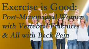 Chiropractic Spine Sports And Rehabilitation promotes simple yet enjoyable exercises for post-menopausal women with vertebral fractures and back pain sufferers. 