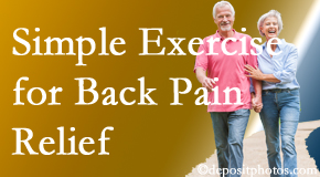 Chiropractic Spine Sports And Rehabilitation suggests simple exercise as part of the Tonawanda chiropractic back pain relief plan.