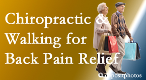 Chiropractic Spine Sports And Rehabilitation encourages walking for back pain relief along with chiropractic treatment to maximize distance walked.