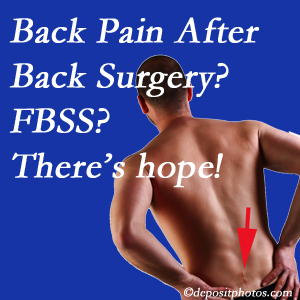 Tonawanda chiropractic care has a treatment plan for relieving post-back surgery continued pain (FBSS or failed back surgery syndrome).