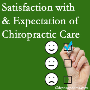 Tonawanda chiropractic care delivers patient satisfaction and meets patient expectations of pain relief.