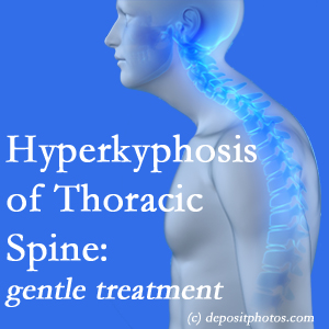 1        The Tonawanda chiropractic care of hyperkyphotic curves in the [thoracic spine in older people responds nicely to gentle chiropractic distraction care. 